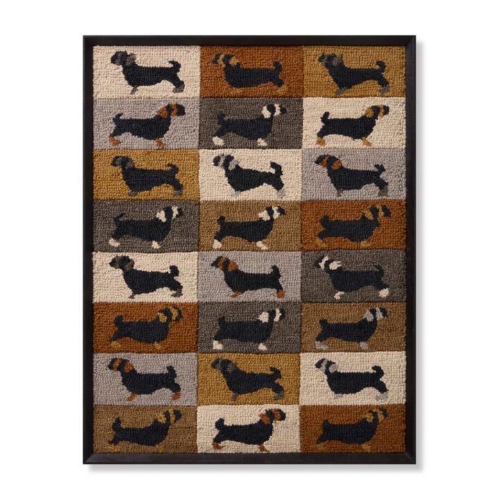 Dackel Brown Grey Wall Art