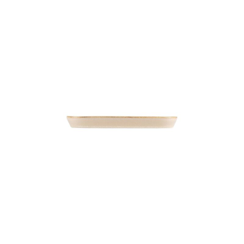 Sand 8.5" x 4" x h:0.75" Oval Beige Porcelain Platter