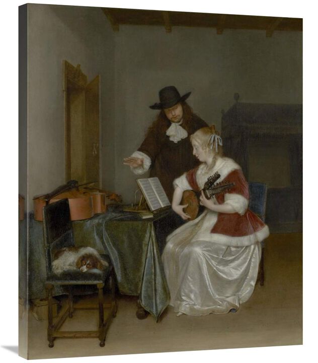 The Music Lesson-Canvas Art-28x35