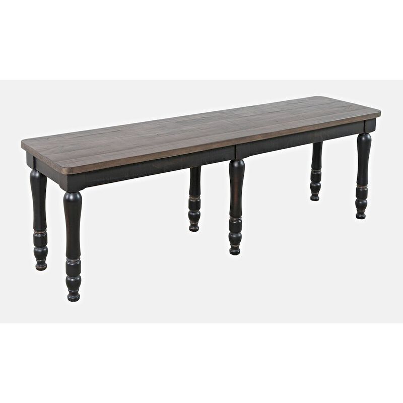 Jofran Madison County Rustic Reclaimed Solid Wood Farmhouse 54 Dining Bench