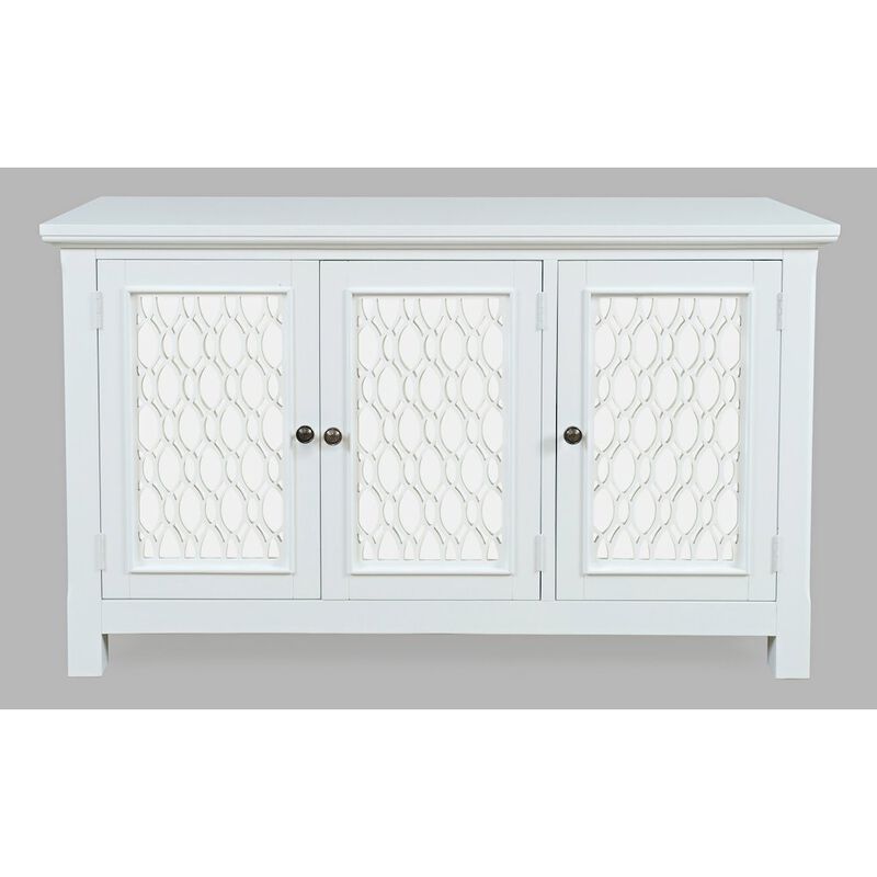 Jofran Isabella 54 Luxury Mirrored Accent Storage Cabinet