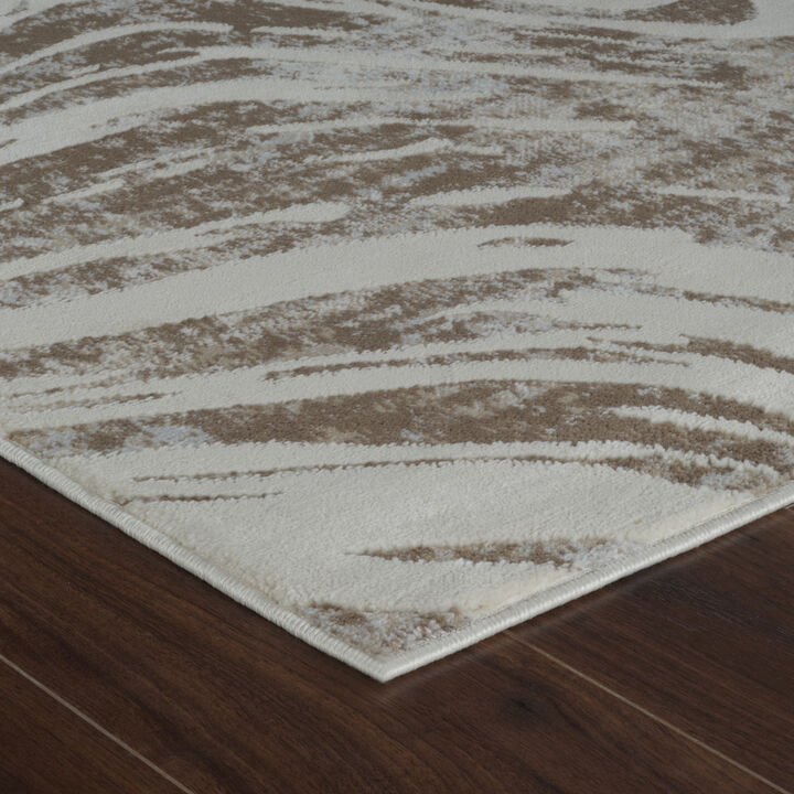 Nomad Abstract Coastal Blue Beige Indoor Area Rug