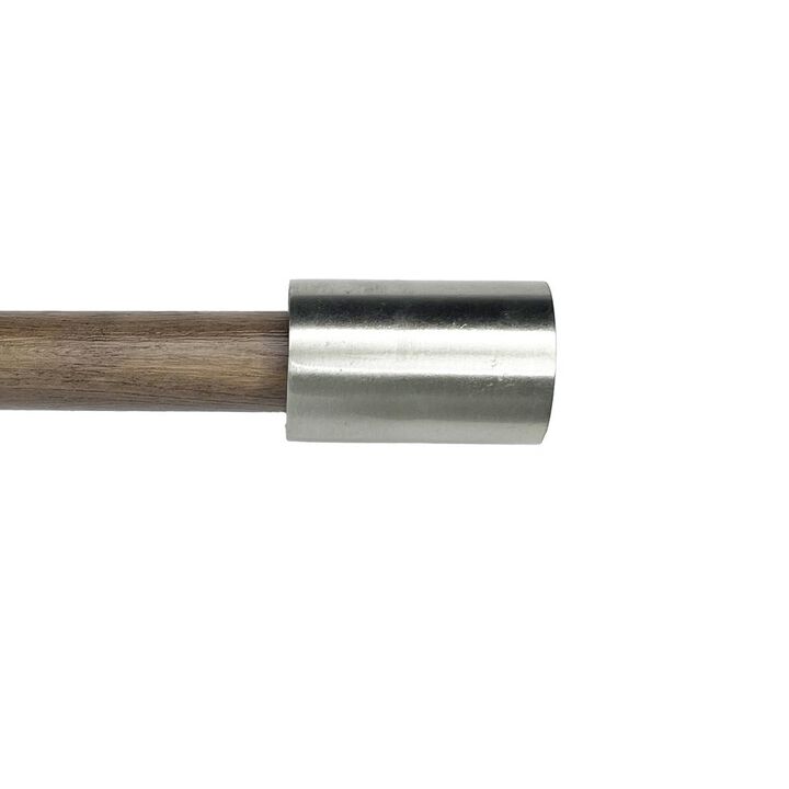 Versailles Exotique Veneer Steel Heavy Duty Curtain Rods for Windows Set 72" - 144" Nickel