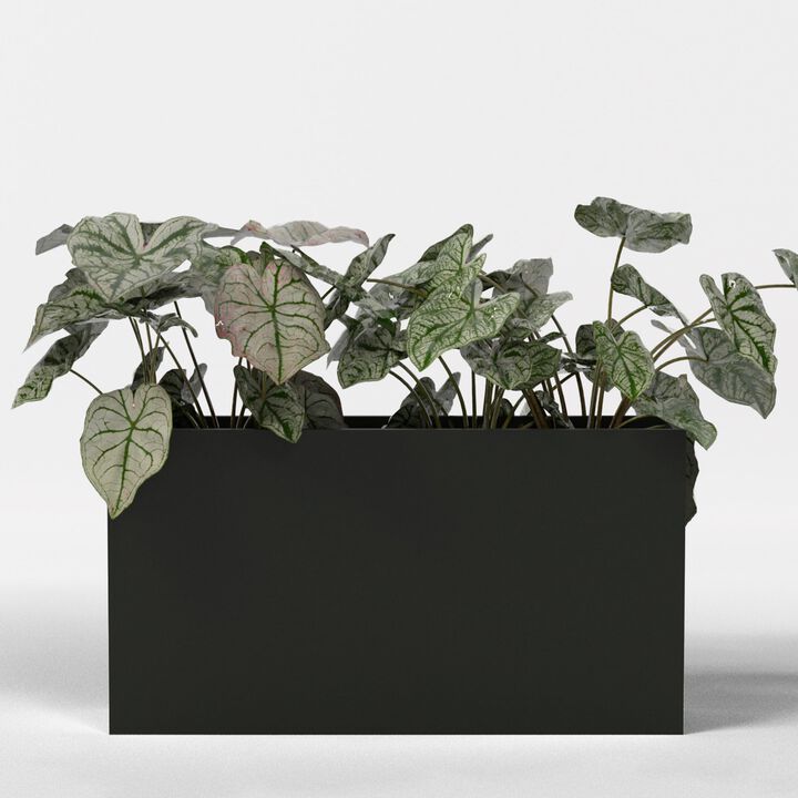Greenline Fiberglass Leo Extra Large Indoor/Outdoor Rectangle Planter - 72 in x 16 in x 24 in
