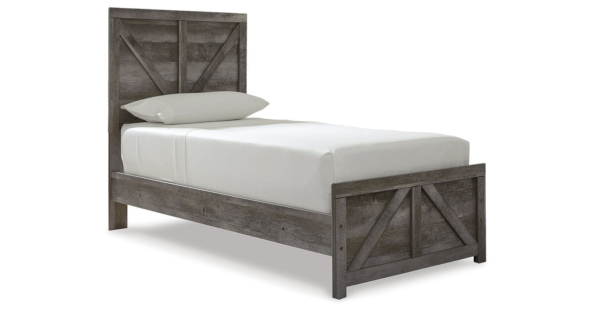 Twin Crossbuck Panel Bed