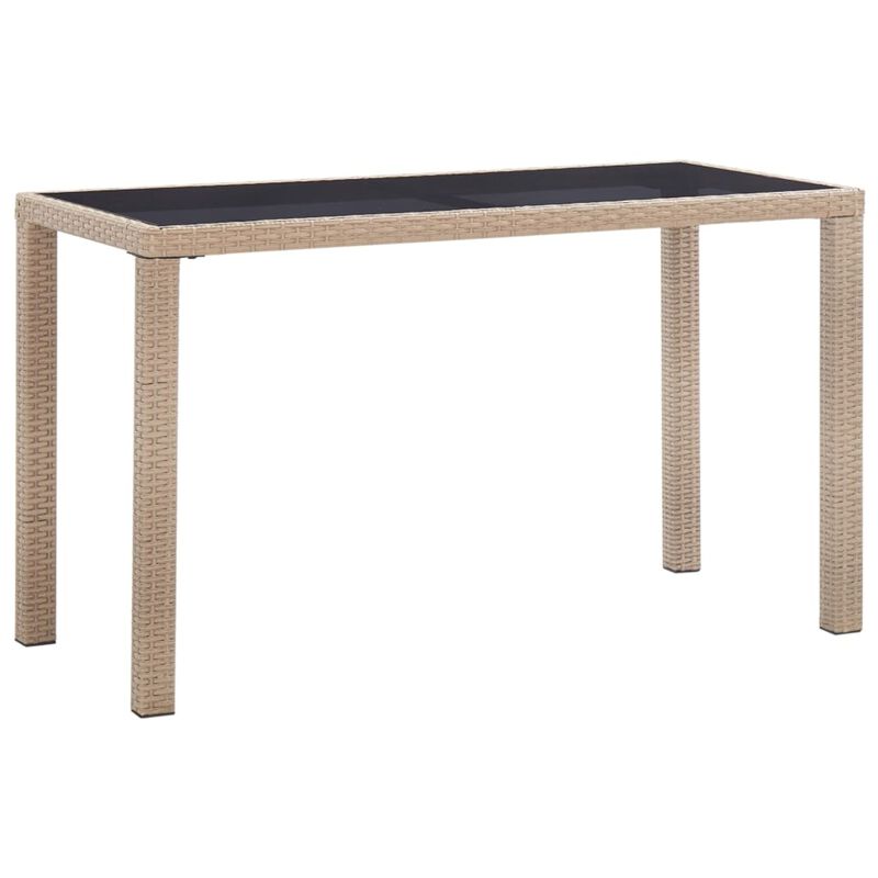 vidaXL Garden Table Gray 48.4"x23.6"x29.1" Poly Rattan
