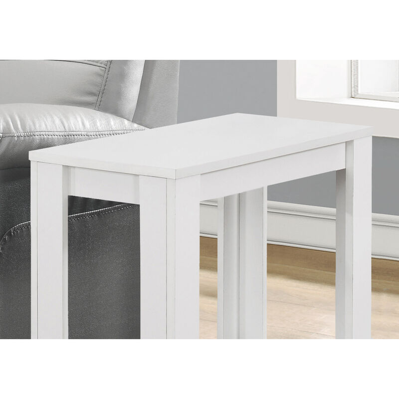Monarch Specialties I 3117 Accent Table, Side, End, Nightstand, Lamp, Living Room, Bedroom, Laminate, White, Transitional