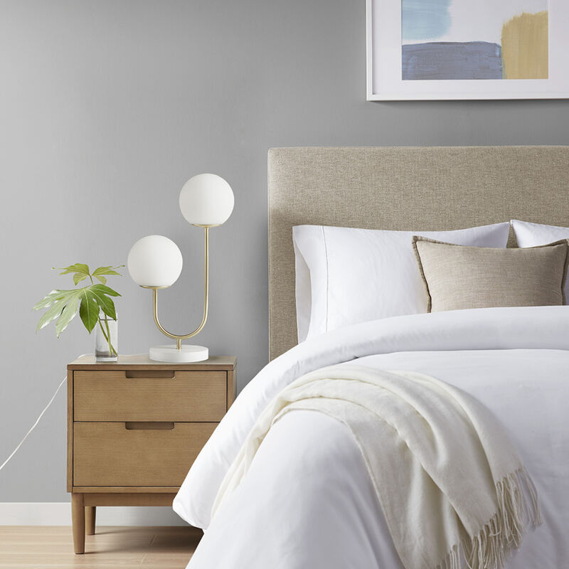 Zusa Metal 2-Light Globe Table Lamp