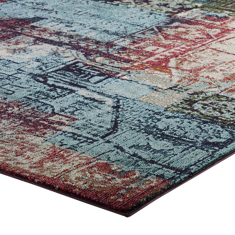 Tribute Elowen Contemporary Modern Vintage Mosaic 8x10 Area Rug - Multicolored