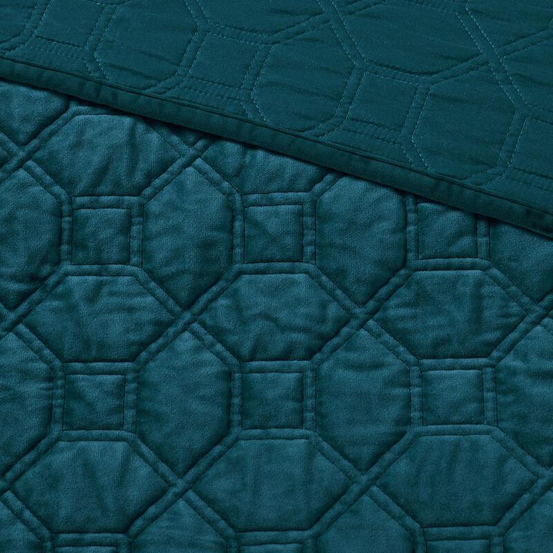 Belen Kox Velvet Geometric Quilted Coverlet Set, Belen Kox
