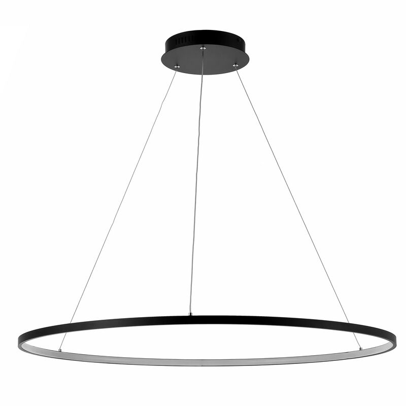 Circulo 35" Metal Round Modern Contemporary LED Integrated Pendant