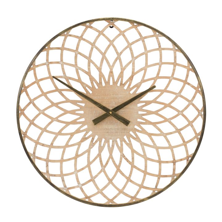 Wall Clock 23.75"D MDF/Iron