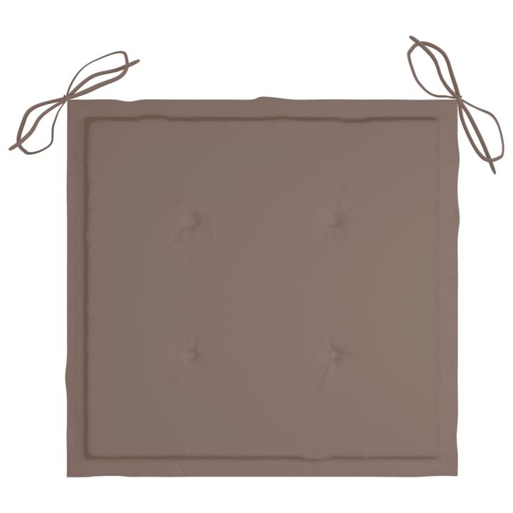 vidaXL Garden Chair Cushions 6 pcs Taupe 15.7"x15.7"x1.6" Fabric