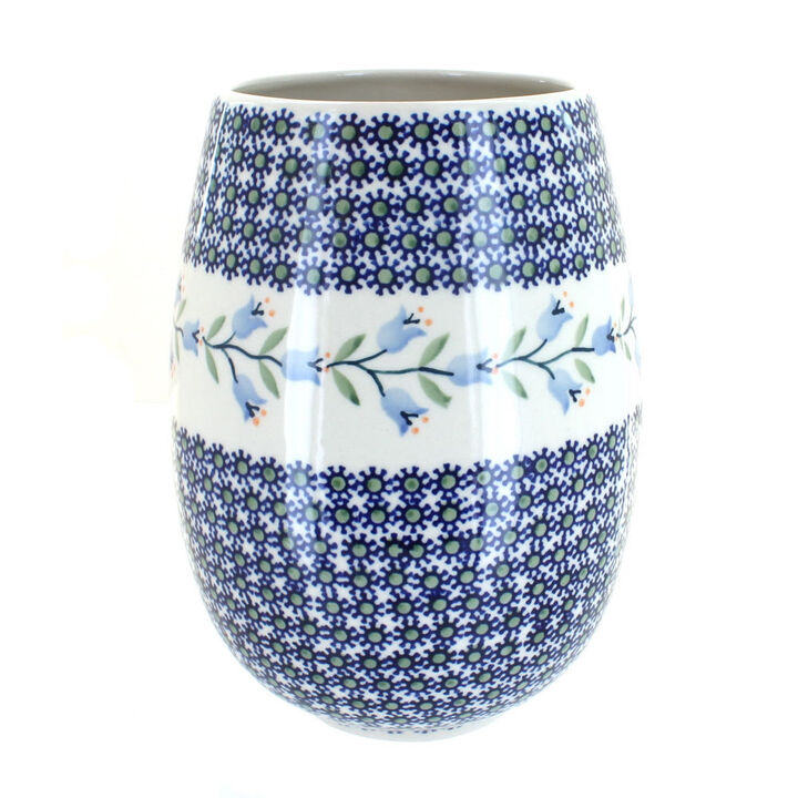 Blue Rose Polish Pottery Floating Fern Vase
