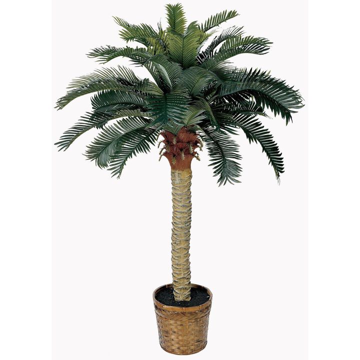 Nearly Natural 4-ft Sago Palm Tree w/28 Lvs