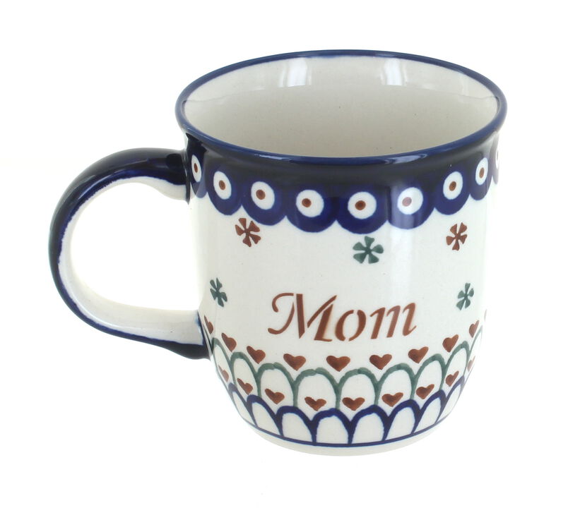 Blue Rose Polish Pottery Grandma Mug
