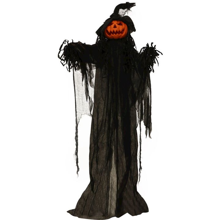 Haunted Hill Farm Standing Lights & Sound Pumpkin Man
