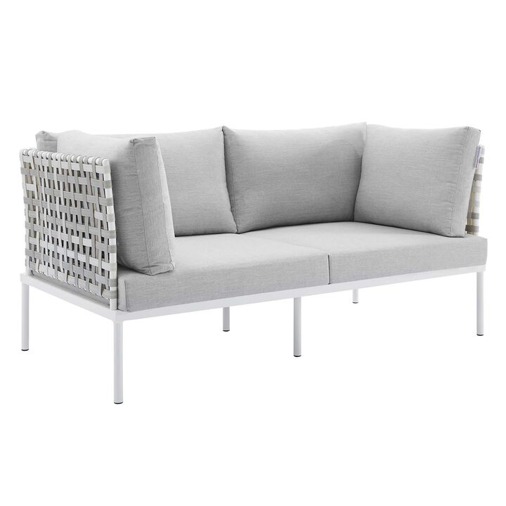 Modway - Harmony Sunbrella® Basket Weave Outdoor Patio Aluminum Loveseat