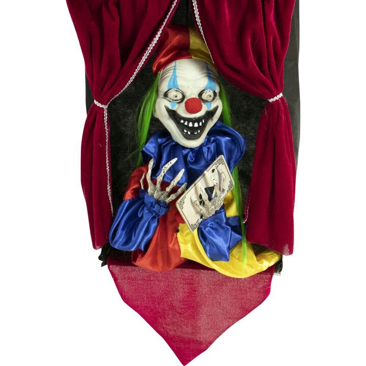 Haunted Hill Farm Hanging Clown Fortune Teller, Animation, Lights, Sound