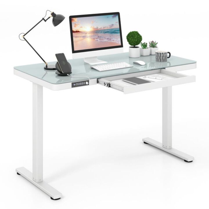 Height Adjustable Electric Standing Desk with Drawer