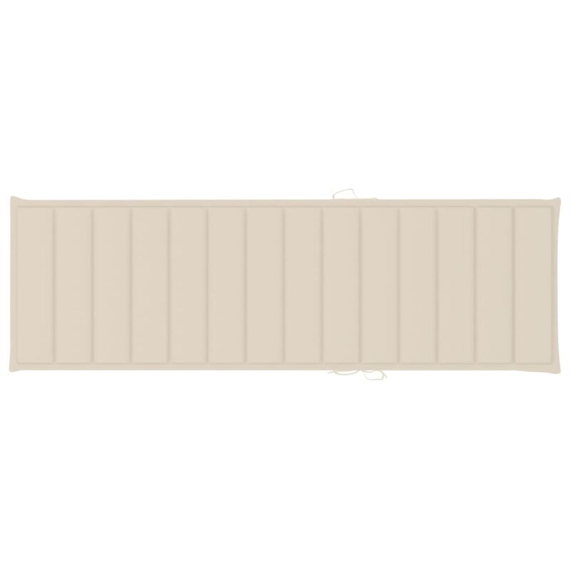 vidaXL Sun Lounger Cushion Cream 78.7"x27.6"x1.6" Fabric