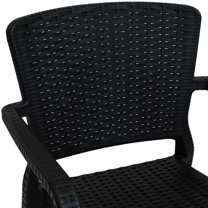 Sunnydaze Segonia Plastic Stackable Dining Armchair