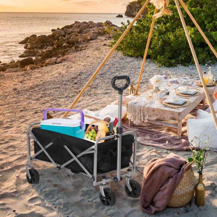 Garden Folding Cart Portable & Collapsible Garden Trolley for Easy Transport of Tools & Supplies