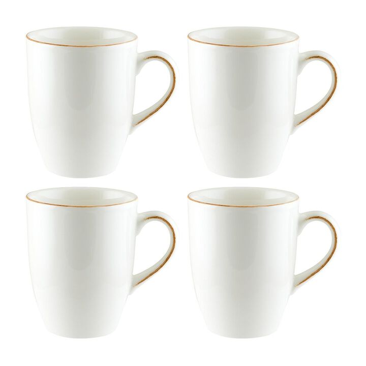 Calif dia.3.25" h:4.25" 11 oz. Round Decorated Porcelain Mug (Set of 4)