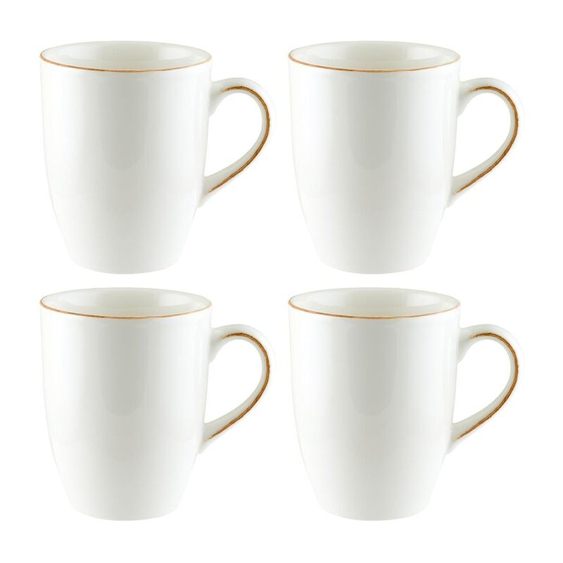 Calif dia.3.25" h:4.25" 11 oz. Round Decorated Porcelain Mug (Set of 4)