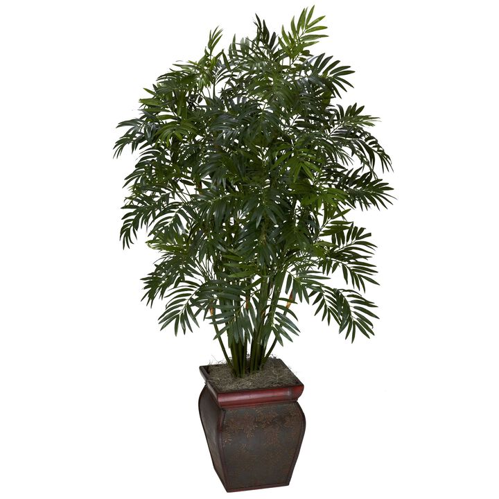 Hivvago Mini Bamboo Palm w/Decorative Vase