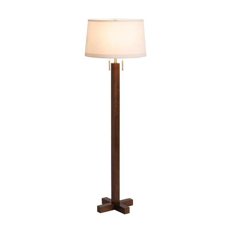 NOVA OF CALIFORNIA Swiss Cross Floor Lamp - Dark Walnut