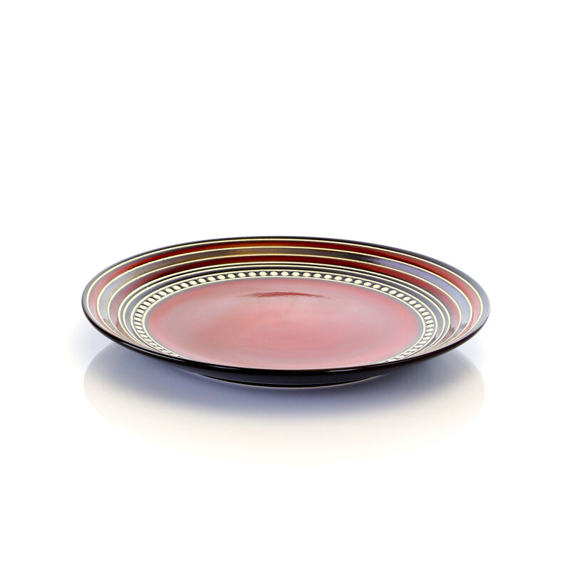 Gibson Elite CafÃ© Versailles 16 Piece Double Bowl Dinnerware Set - Red