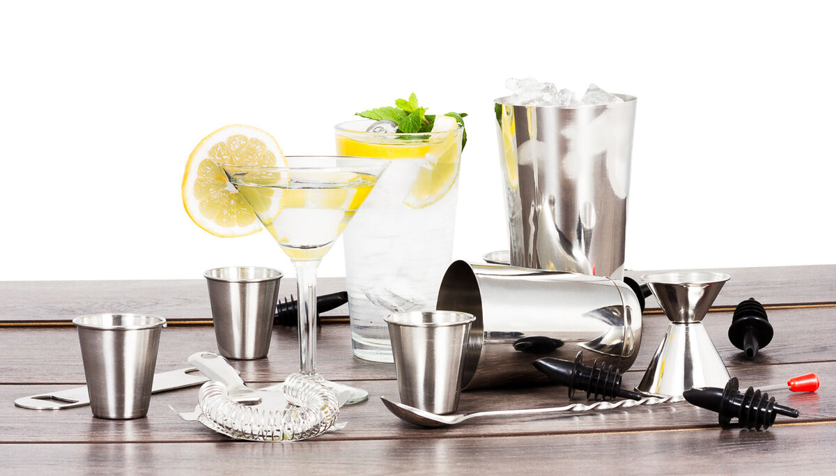 16 Piece Wine and Cocktail Mixing Bar Set, Essential Barware Tools
