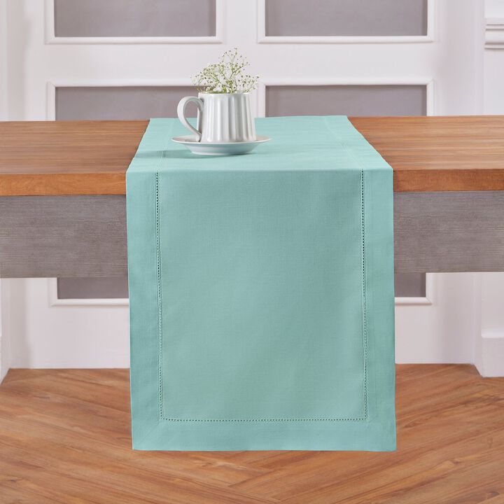 Solino Home Cotton Linen Hemstitch Table Runner