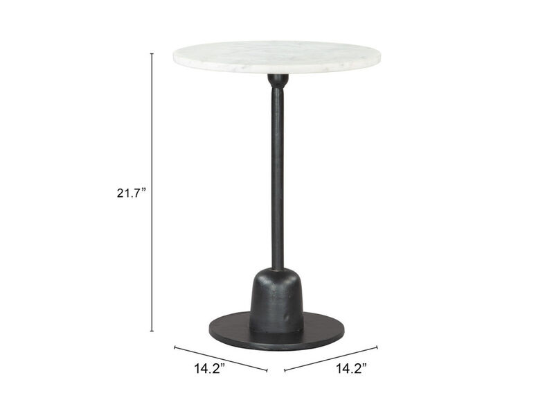 Whammy Side Table White & Black