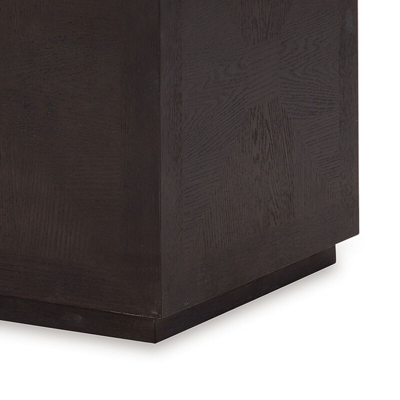 Enri Accent Table, Square Base, 19 Inch, White Marble Square Top - Benzara