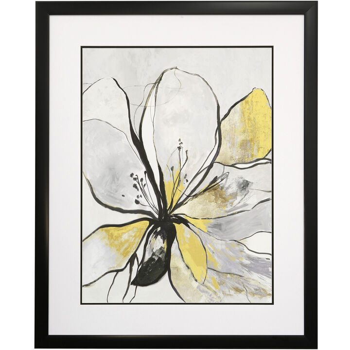 Outlined Floral II Framed Print