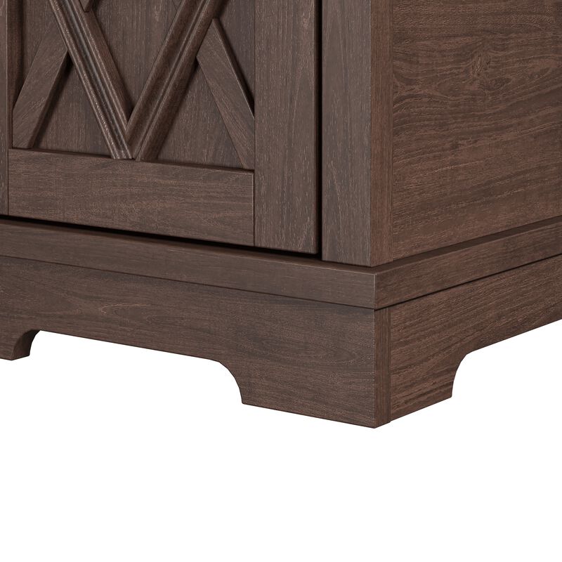 FESTIVO Classic Charging End Table w/ USB Ports & Storage