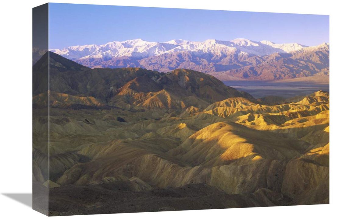 Looking at Panamint Range over the Furnace Creek playa from Zabriskie Point, Death Valley National Park, California-Canvas Art-16x12