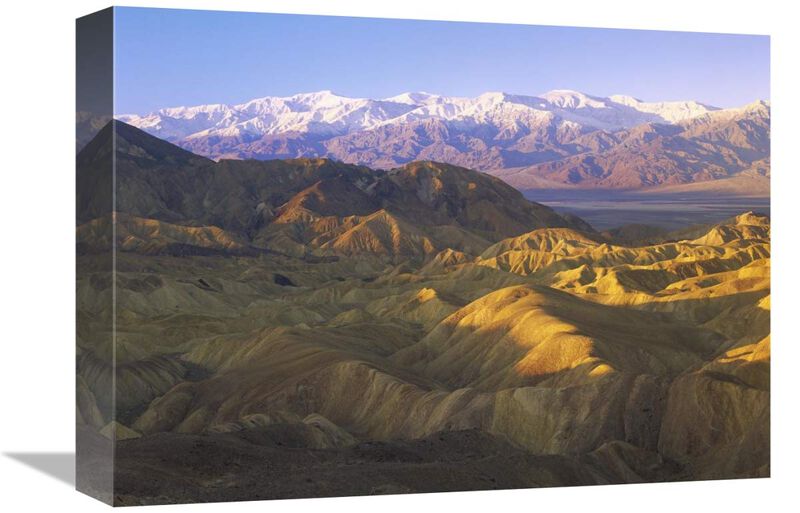 Looking at Panamint Range over the Furnace Creek playa from Zabriskie Point, Death Valley National Park, California-Canvas Art-16x12