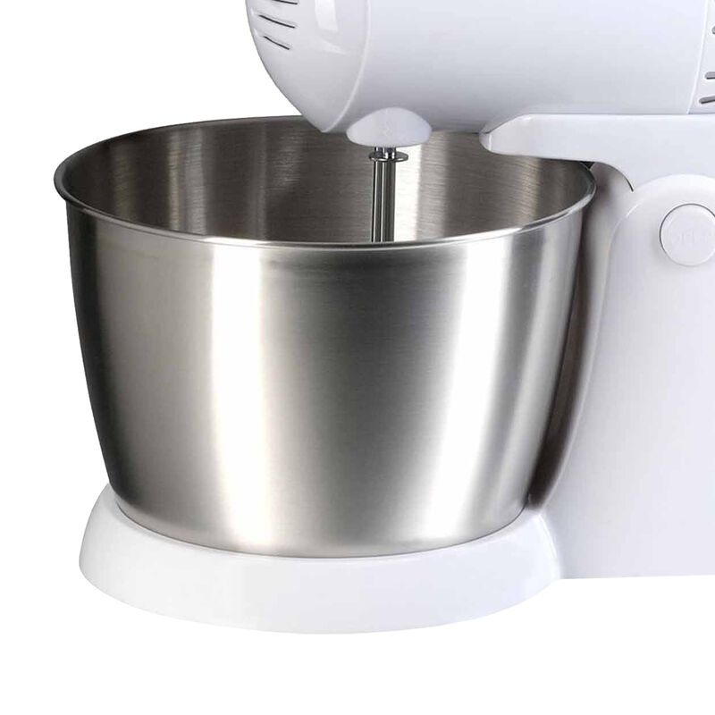 Brentwood 5-Speed Stand Mixer Stainless Steel Bowl 200W in White