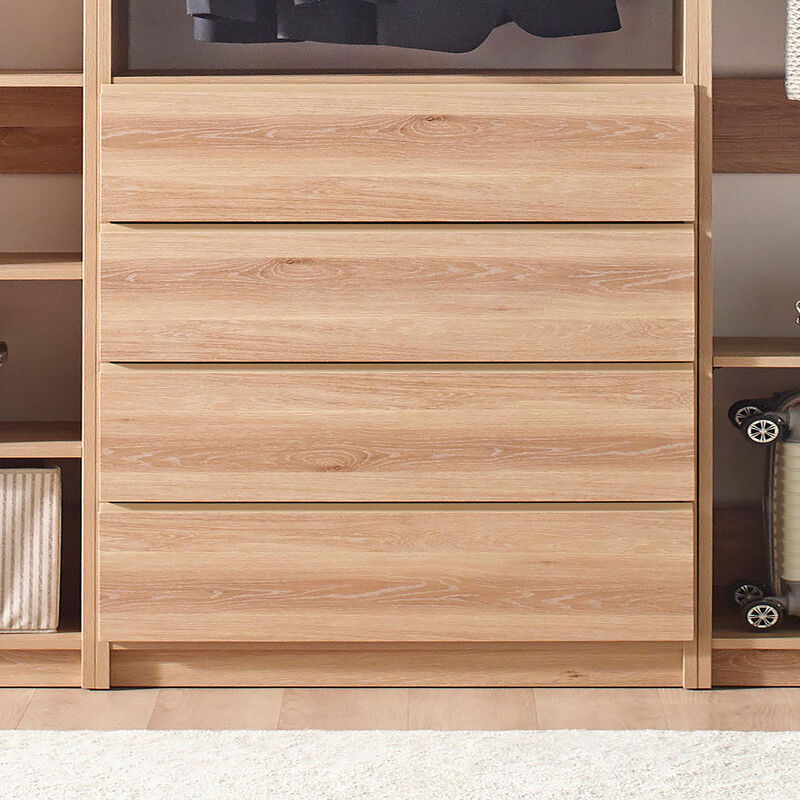 Prosper Oak Freestanding Walk in Wood Closet System
