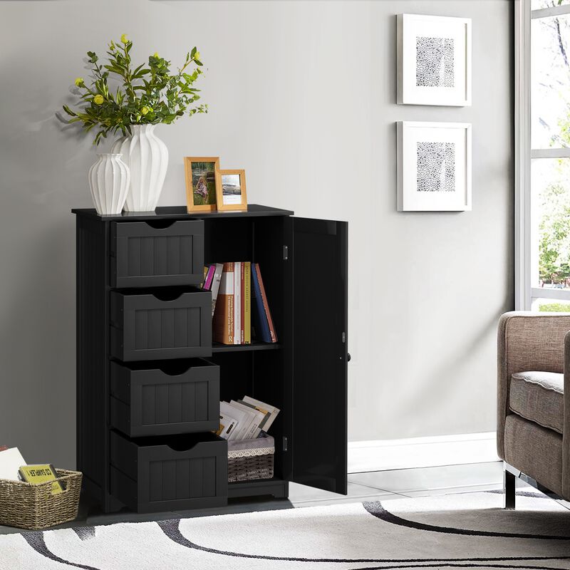 Standing Indoor Wooden Cabinet with 4 Drawers
