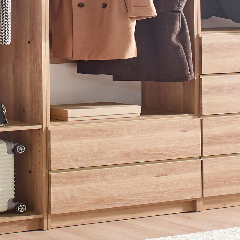 Prosper Oak Freestanding Walk in Wood Closet System