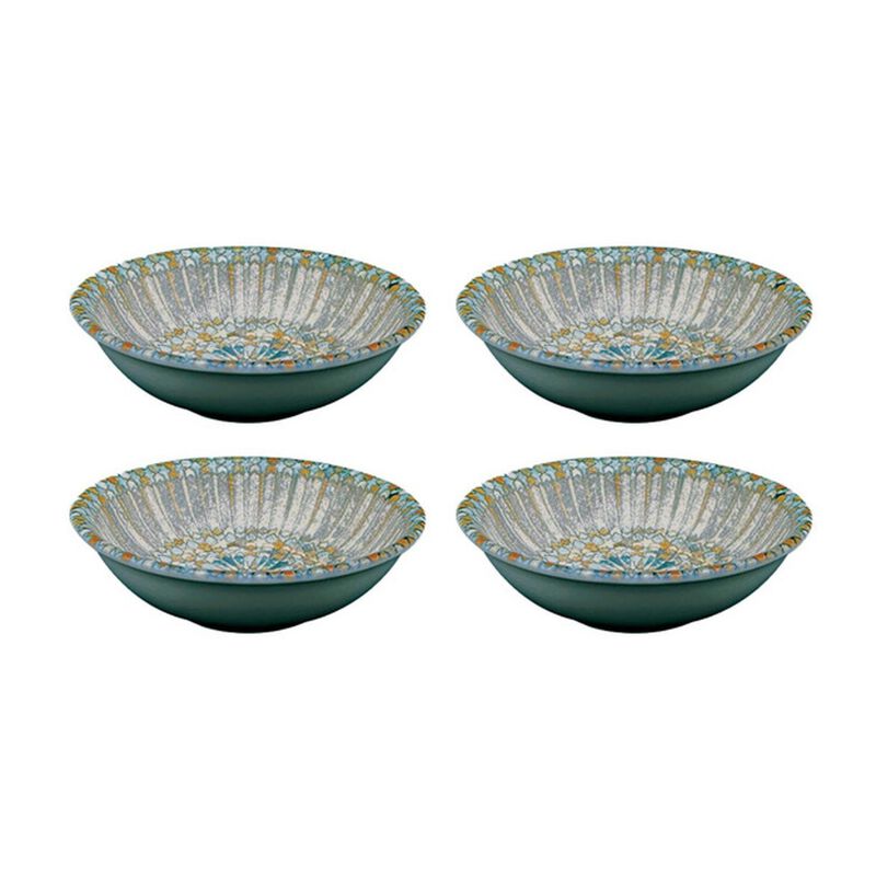 Luca Mosaic Matte dia.3.5" h:1" 2 oz. Round Decorated Porcelain Bowl (Set of 4)