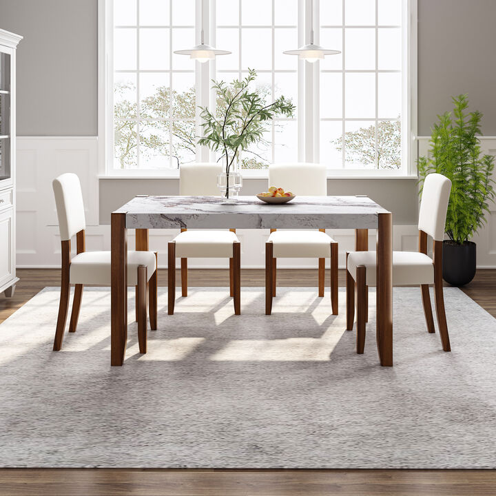 Merax 5-Piece Modern Dining Furniture Set