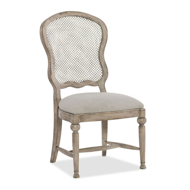 Boheme Gaston Metal Back Side Chair in Grey