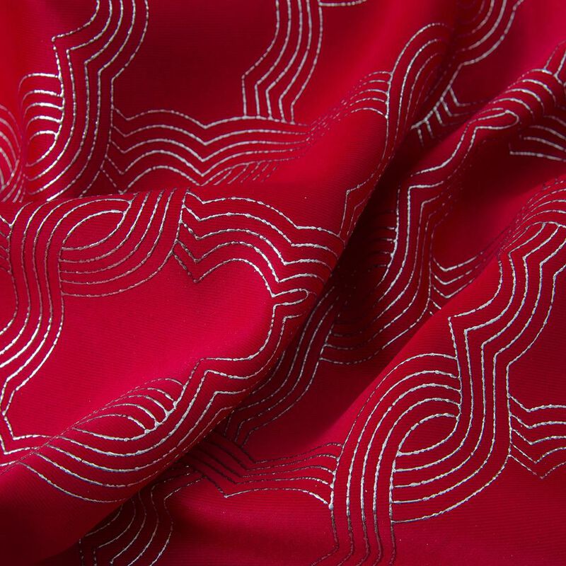 Oliva Gray Jansen Rubber Blackout Grommet Panel - 54x90" Red