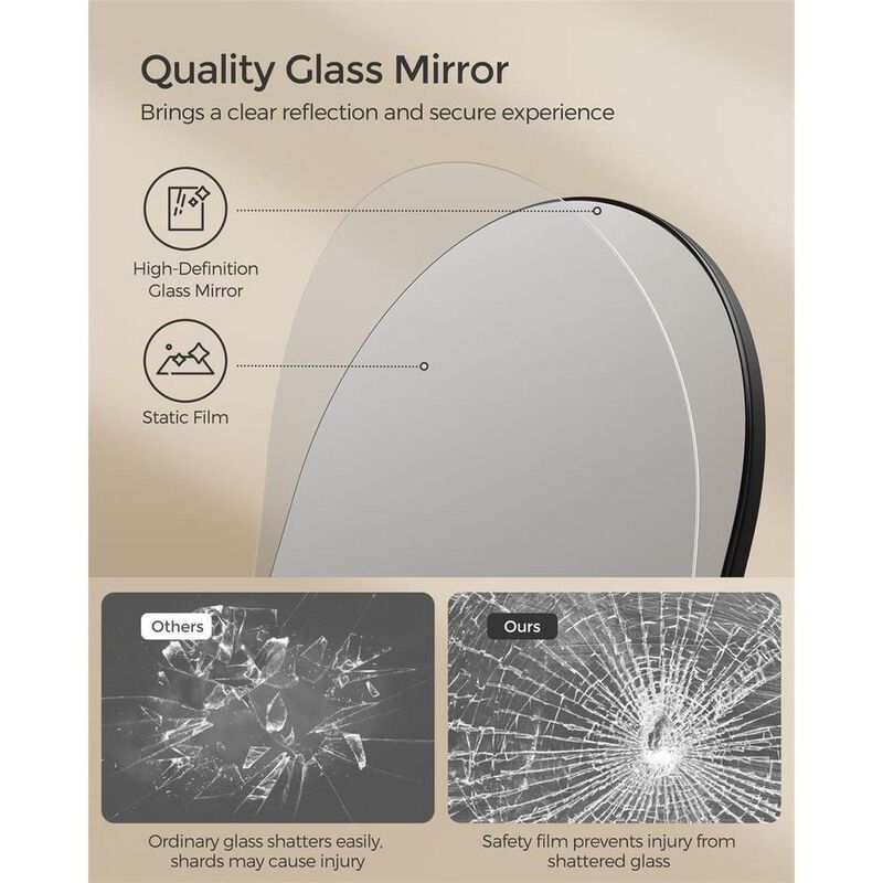 3-in-1 Full-Length Floor Mirror