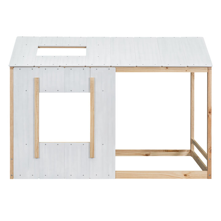 Merax House Platform with Roof and Window